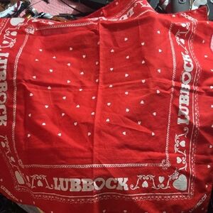 Red Lubbock Bandana